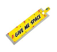 GIVE ME SPACE Space Awareness Sleeve for Reactive Dogs, Reflective, Waterproof, Double Sided Slip-on for the Dog Lead (Yellow & Pink)