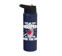 Give me Your Fingerprint Forensic Analyst Crime Lab Stainless Steel Insulated Water Bottle