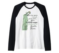 Give Me Your Tired Huddled Masses Statue of Liberty Women Raglan Baseball Tee