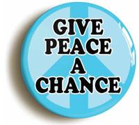Give Peace A Chance Fridge Magnet (Circular 2inch / 50mm Diameter)