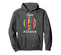 Give Peace A Chance Rainbow Peace Sign Hippie Peace Symbol Pullover Hoodie