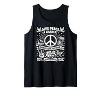 Give Peace A Chance Spread Love Not War Retro Hippie Peace Tank Top