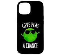 Give Peas A Chance Funny Peace Pun Case for iPhone 15