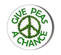 GIVE PEAS A Chance PEAS CND Symbol 10 x 56mm Vinyl Stickers Pack of 10