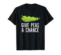 Give Peas A Chance Vegan Vegetarian Peas Vegetable Peas T-Shirt