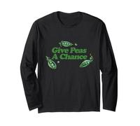 Give Peas a Change Green Pea Illustration Long Sleeve T-Shirt
