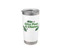 Give Peas a Change Green Pea Illustration Stainless Steel Insulated Tumbler