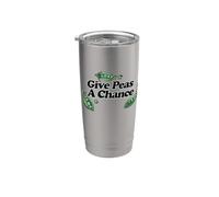Give Peas a Change Green Pea Illustration Stainless Steel Insulated Tumbler