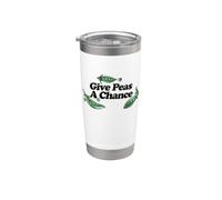 Give Peas a Change Green Pea Illustration Stainless Steel Insulated Tumbler