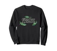 Give Peas a Change Green Pea Illustration Sweatshirt