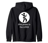 GIVE PRAISE TO THE LORD! Christian Design Zip Hoodie