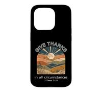 Give Thanks Bible Verse Christian Cool Retro Moonlit Night Case for iPhone 15 Pro
