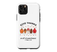 Give Thanks Bible Verse Christian Fun Fall Autumn Harvest Case for iPhone 11 Pro