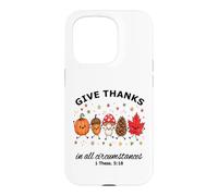 Give Thanks Bible Verse Christian Fun Fall Autumn Harvest Case for iPhone 15 Pro