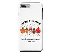 Give Thanks Bible Verse Christian Fun Fall Autumn Harvest Case for iPhone 7 Plus/8 Plus