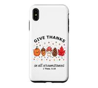 Give Thanks Bible Verse Christian Fun Fall Autumn Harvest Case for iPhone XS Max