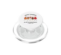 Give Thanks Bible Verse Christian Fun Fall Autumn Harvest PopSockets PopGrip for MagSafe