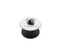 Give Thanks Bible Verse Christian Pretty Garden Cat PopSockets Adhesive PopGrip