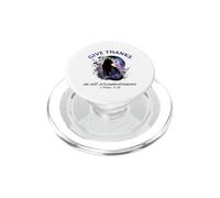 Give Thanks Bible Verse Christian Pretty Garden Cat PopSockets PopGrip for MagSafe