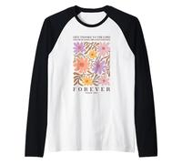Give Thanks Lord Love Endures Forever Psalm 136:1 Raglan Baseball Tee