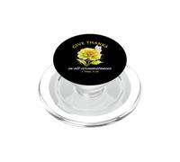 Give Thanks Pretty Bible Verse Christian White Butterfly PopSockets PopGrip for MagSafe