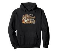 Give Thanks To The Lord Fall Christian Cross Thanksgiving Pullover Hoodie