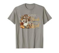 Give Thanks to The Lord Fall Christian Cross Thanksgiving T-Shirt