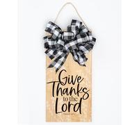 Give Thanks To The Lord Wood Plaque 13.625"x6.75"