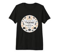 Give Thanks with a Grateful Heart Thanksgiving Autumn Fall Premium T-Shirt