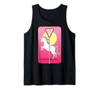 Give Way to Unicorns Funny Road Sign Tank Top