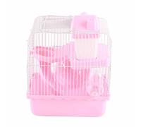 Give Your Hamster Room to Roam: 2 Tier Hamster Cage with High Chassis Design - Spacious Habitat for Pet Hamsters and Small Animals, Providing Ample Space for Exploration and Play! (Pink)