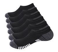 GiveGift Men's No Show Trainer Socks Cushioned Athletic Running Invisible Ankle Socks For Men Comfort Breathable Low Cut Cotton Mens Socks, Size 6-10, Multipack, 6 Pairs