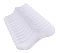 GiveGift Mens White Trainer Socks Breathable Cotton No Show Socks Casual Low Cut Invisible Ankle Socks for Men Size 8-10, With Non-Slip Silicone Stripes, Mulitpack, 12 Pairs