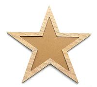 GiveMOJO 10X10 Star Shaped Wooden Photo Frame - Decorating Craft Frame with Star Shape
