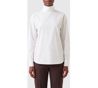 GIVENCHY Long-Sleeved Cotton Turtleneck Blouse with Curved Hem - Size: 38 - female