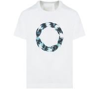 Givenchy Mens Circle Logo Oversized White T-Shirt Cotton - Size 2XL