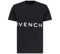 Givenchy Mens Embroidered Logo Oversized Black T-Shirt Cotton - Size Small