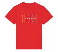 Givenchy Mens Heart Logo Slim Fit Red T-Shirt Cotton - Size Large