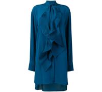 Givenchy pleated scarf shirt dress - Blue 34