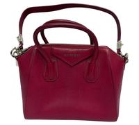 Givenchy Preloved Small Antigona Top Handle Bag In Burgundy Goat Leather Burgundy