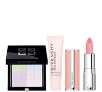 Givenchy Prisme Libre Pressed 4-Colour Pressed Powder & Skin Perfecto Fluid UV SPF Protector Bundle (Various Shades) - N01 Mousseline Pastel