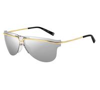 Givenchy Unisex Givenchy GV 7169/S 83I/T4 Sunglasses Metal Gold Grey Oversize Normal Mirror