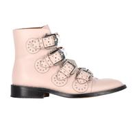 Givenchy Women's Preloved Buckle Detail Studded Ankle Boots in Light Pink Leather | Size: 4