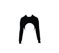 Givenchy Women's Preloved Cropped Sweater in Black Cotton | Size: XS