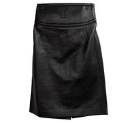 Givenchy Women's Preloved Cutout Embossed Skirt in Black Leather | Size: 34