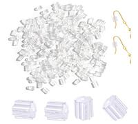 Givendoris 400 Pcs Silicone Earring Backs - Clear Earring Backs Replacements, Secure Soft Rubber Earrings Stoppers for Women and Girls - Comfortable, and Invisible Earrings Holder