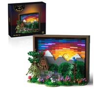Givenni Ideas Sunset Wooden House Building Sets - 3D Puzzle Building Set for Adults, Ages 18+ - Beautifully Detailed Home Art Decor - Unique Gift Idea for Art Fans (1101PCS)