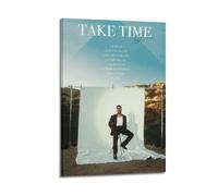 Giveon Take Time Mountain Backdrop Tracklist Print Album Cover Signed Limited , Music Album Cover ,Pop Hip Hop Rap Singer Star Music Poster Aesthetic Canvas Wall Art for Girl And Boy Teens Dorm Decor