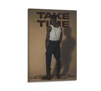 Giveon Take Time Yellow Tracklist Print Album Cover Signed Limited , Music Album Cover ,Pop Hip Hop Rap Singer Star Music Poster Aesthetic Canvas Wall Art for Girl And Boy Teens Dorm Decor 12x18inch(3