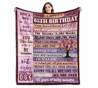 Givetoyou 65th Birthday Gifts for Women,65th Birthday Decorations for Women,Gifts for 65 Year Old Woman,Her,Sister,Throw Blanket 60"x50"